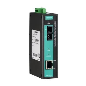 IMC-21A-S-SC Медиаконвертер Ethernet 10/100BaseTX в 100BaseFX (одномодовое оптоволокно) в металлическом корпусе MOXA